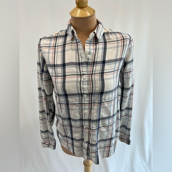 Marine Layer Plaid Flannel Button Up Shirt - Picture 1 of 6